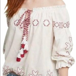 Anthropologie Harlyn Peasant Top Size M